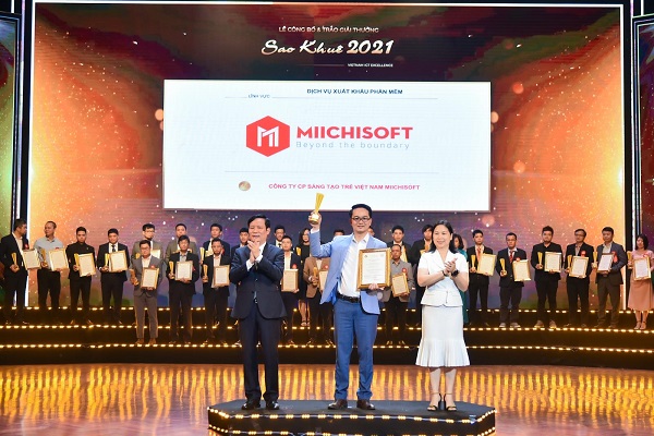 Miichisoft xuất sắc là Doanh nghiệp xuất khẩu phần mềm hàng đầu tại Sao Khuê 2021