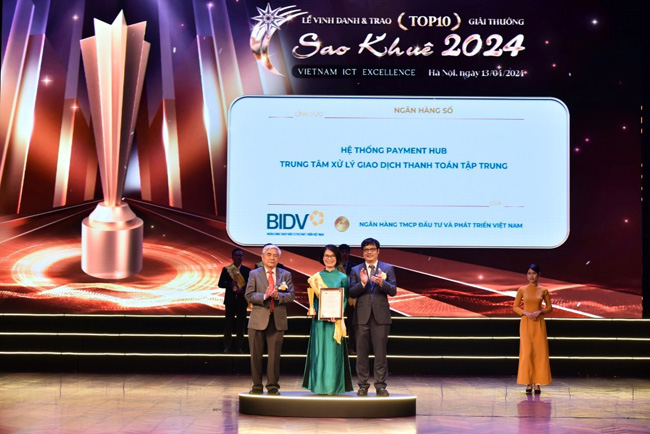 BIDV Payment Hub giành giải thưởng Top 10 Sao Khuê 2024