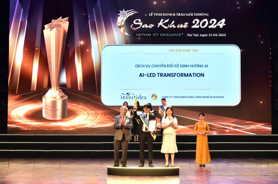 Investidea vinh dự giành giải thưởng Sao Khuê 2024 cho dịch vụ “Chuyển đổi số định hướng AI”