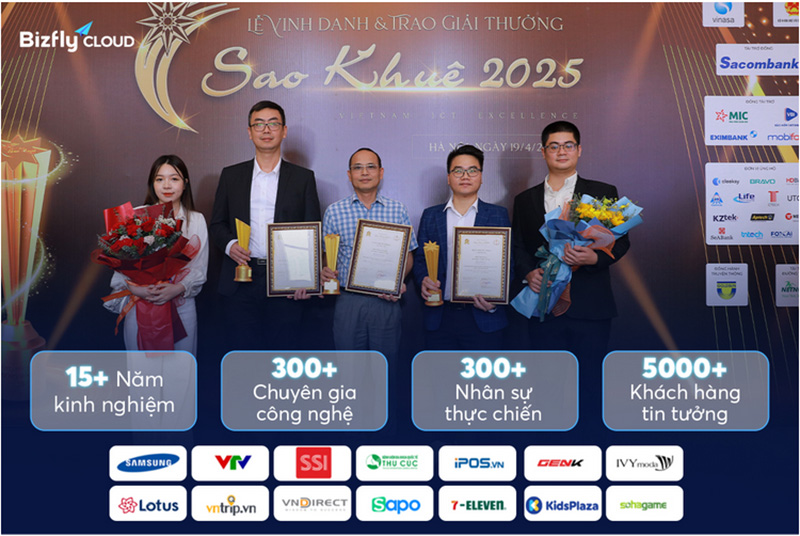 Bộ ba giải pháp Cloud Server, CDN, K8s của Bizfly Cloud được vinh danh tại Sao Khuê 2025